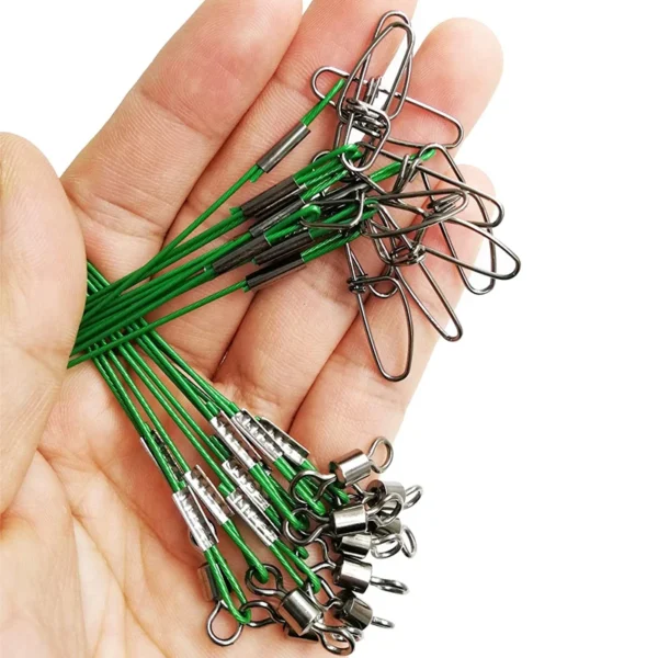 10pcs Dia 1mm Sea Fishing Steel Wire Leader Line 125LB Big Size Anti-bite Fishing-line Tuna Carp Fishing Lure Tackle Equipment