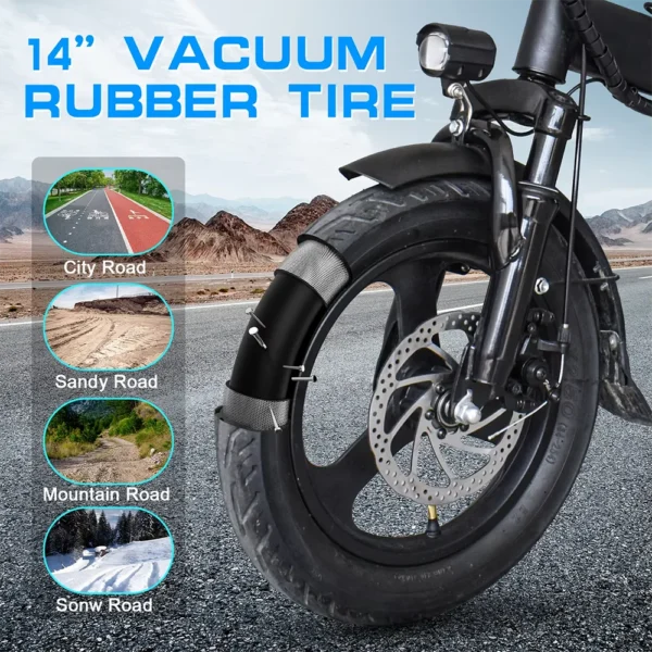 14 inch Folding Electric Bike Adults Ebike 48V 15AH 400W Max 32KM/H Cycling Bicycle Electric Bikes City