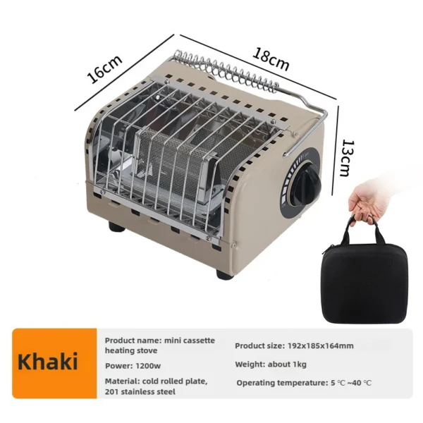 S1d1ded99b26a43418eee0c6f3a9e86bf7.webp Outdoor Mini Heating Stove Camping Gas Stove Fishing Camping Heater Outdoor Portable Car 2024 Winter Camping Outdoor Supplies