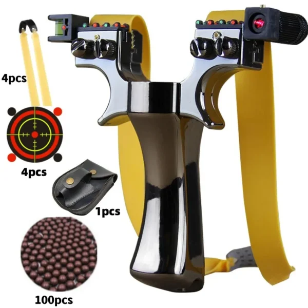 Laser aimed slingshot fishing fast pressure slingshot hunting fishing gun catapult outdoor camping