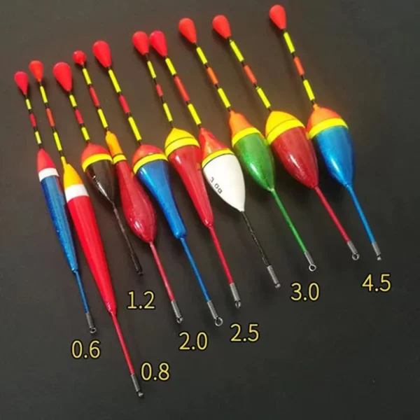 10PCS Fishing Floats Set Buoy Bobber Fishing Light Stick Floats Fluctuate Mix Size Color Float Buoy For Fishing Accessories