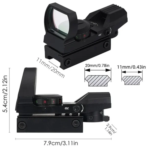 HD101AJ 1X40 HD103 Hunting Red Dot Sight Collection Tactical Optics Reflex Sights Collimator 4 Reticle Red/Green Dot Riflescope