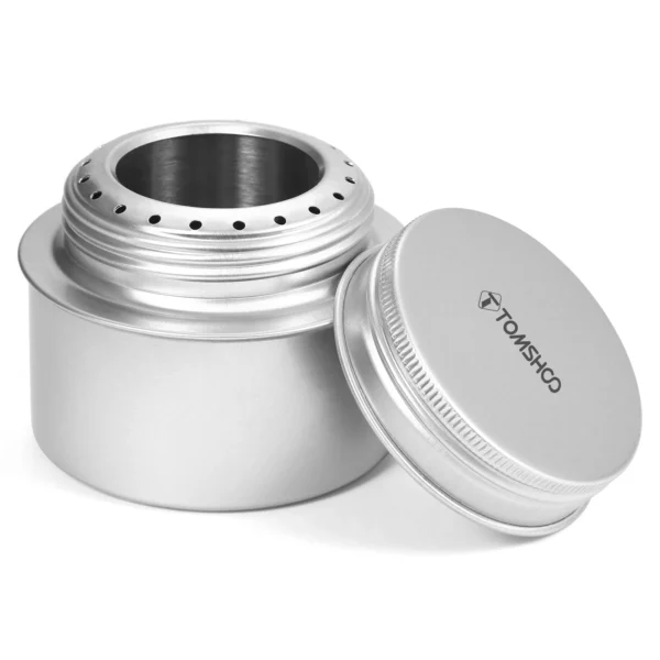 S453c77af6ee14f88ad17b87d8219540e0.webp Lixada Camping Stove Outdoor Hiking Picnic Ultralight Cooking Stove with Lid Aluminum Alloy Alcohol Stove Mini Burner Adaptor