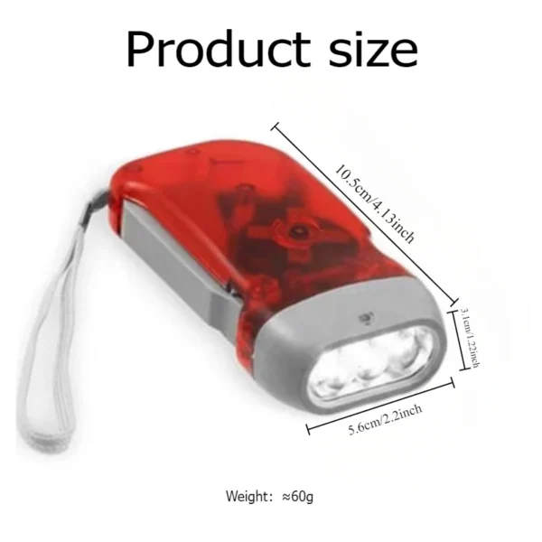 S5b7b06e07e9645858d779c788c77c329P.webp LED Hand Pressed Eco-friendly Flashlight, Portable Camping Light, Mini Hand Pressed Generator Crank Flashlight, Pocket Light