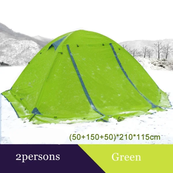 S8b1a9450331249acb3287931da3f3bfew-2.webp Flytop 2-3Persons 4Seasons Skirt Tent Camping Outdoor Double Layers Aluminum Pole Anti Snow Travel Family Ultralight Tourist