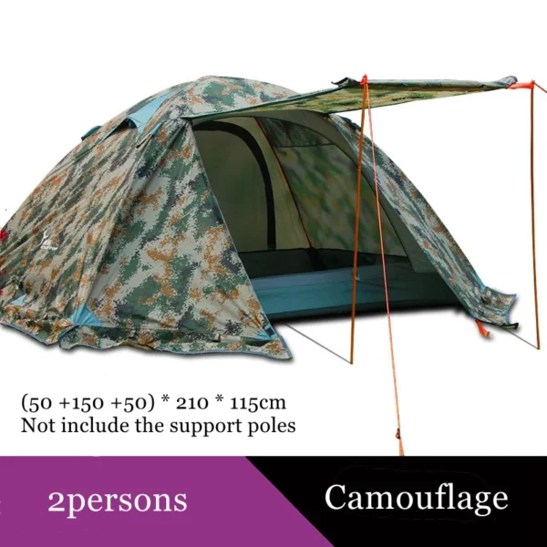 Sd1dc6d51d608470c82f146e013a08be6a-2.webp Flytop 2-3Persons 4Seasons Skirt Tent Camping Outdoor Double Layers Aluminum Pole Anti Snow Travel Family Ultralight Tourist