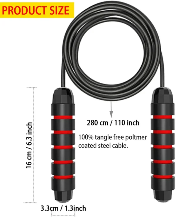 Fitness Workout Weighted Handle PVC Coated Steel Wire Adjustable Speed Skipping Rope Jump Rope Workout Equipments